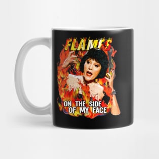 Flames on the side of my face popular Mug
